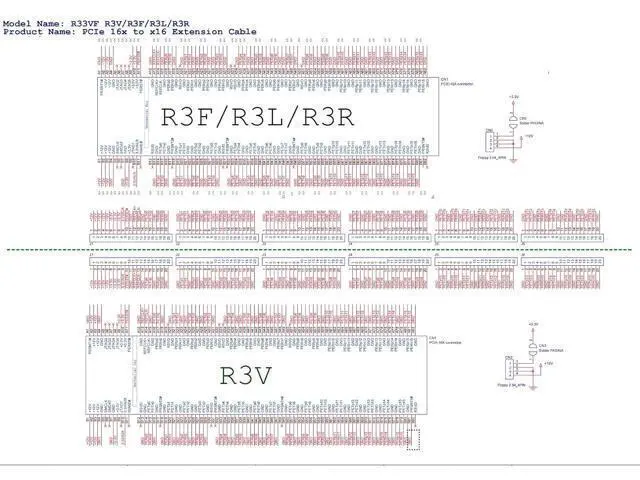 Alt view image 4 of 4 - ADT-Link PCI-Express 3.0 16x to pcie x16 Jumpers Riser Extension Cable Graphics Cards Male-Male Female-Female pcie Riser Cable (20cm, R33VF(Tx to Rx))