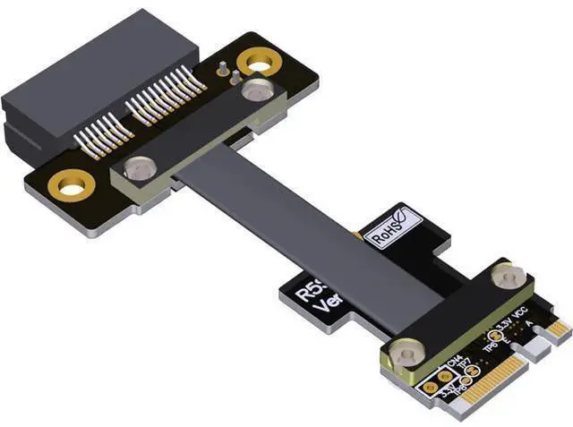 Main image of M.2 Key A.E. to PCIe x1 Extension Cable for PCIe x1 Audio Card, Wireless LAN Card to M.2 A.E Extender (30cm, R51SF)