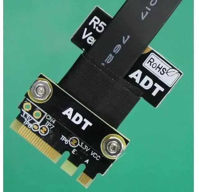 Alt view image 5 of 5 - M.2 Key A.E. to PCIe x1 Extension Cable for PCIe x1 Audio Card, Wireless LAN Card to M.2 A.E Extender (30cm, R51SF)