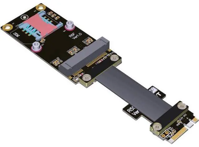 Main image of ADT-Link M.2 Key A.E. to mini-PCIe Extension Cable for mPCIe Card to M.2 A.E. Slot Extension Adapter (25cm, R56SF(Gen3))