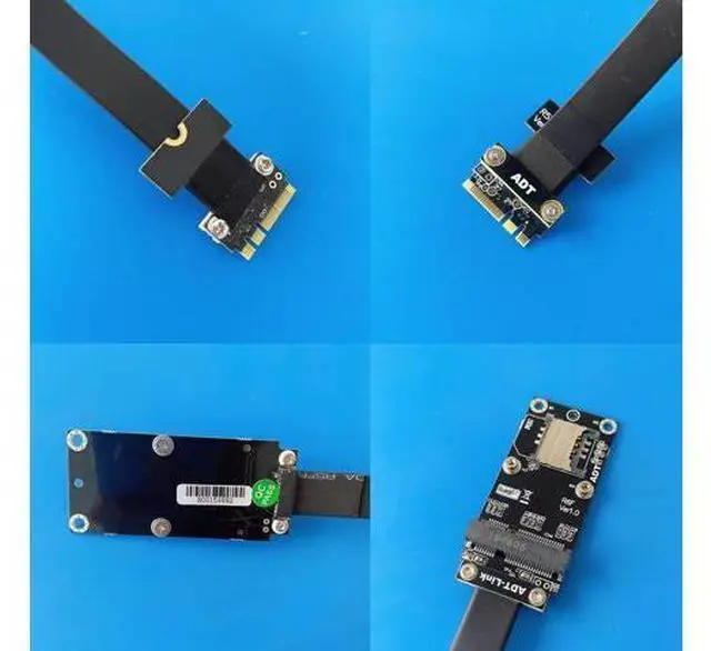 Alt view image 3 of 5 - ADT-Link M.2 Key A.E. to mini-PCIe Extension Cable for mPCIe Card to M.2 A.E. Slot Extension Adapter (25cm, R56SF(Gen3))