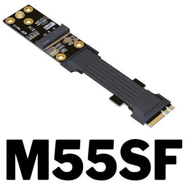 Alt view image 2 of 3 - ADT-Link M.2 Key A.E. to M.2 Key A/Key E Extension Cable for M.2 Wireless Network Extender 3/5/10/15/20/30cm (5cm, M55SF(M.2 Key A.E. to M.2 Key E))