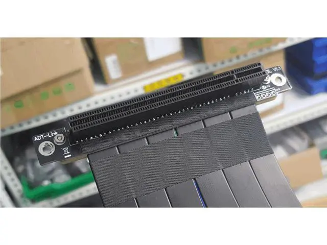 Alt view image 4 of 6 - Full Speed 3.0 PCIE X16 Riser Cable Graphics Card Extension Cable PCI Express Riser Extender for GPU 15/30/40/50cm (50cm, R33SL)