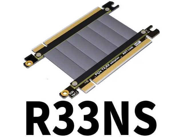 Alt view image 2 of 5 - PCI-Express 3.0 16x to pcie x16 Jumpers Riser Extension Cable Graphics Cards Male-Male Female-Female pcie Riser Cable (30cm, R33NS(Tx to Rx))