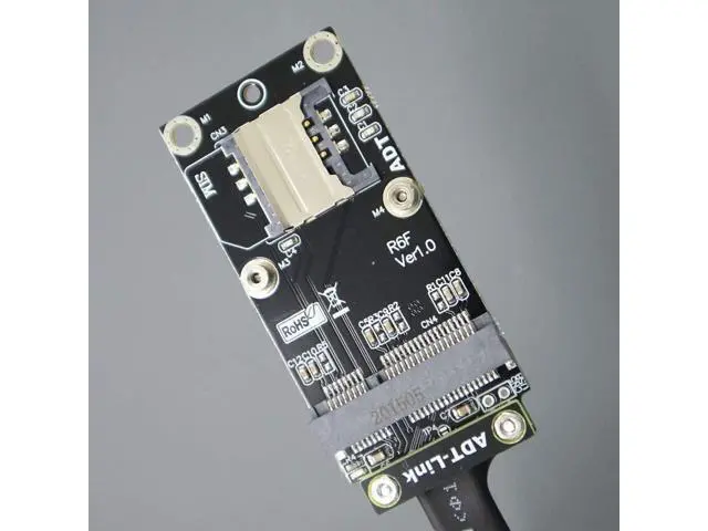 Alt view image 2 of 2 - ADT-Link PCI Express 3.0 x8 to Mini-PCIe Extension Cable for minicard to PCIe x8 Slot Gen3 (50cm, R86SF)