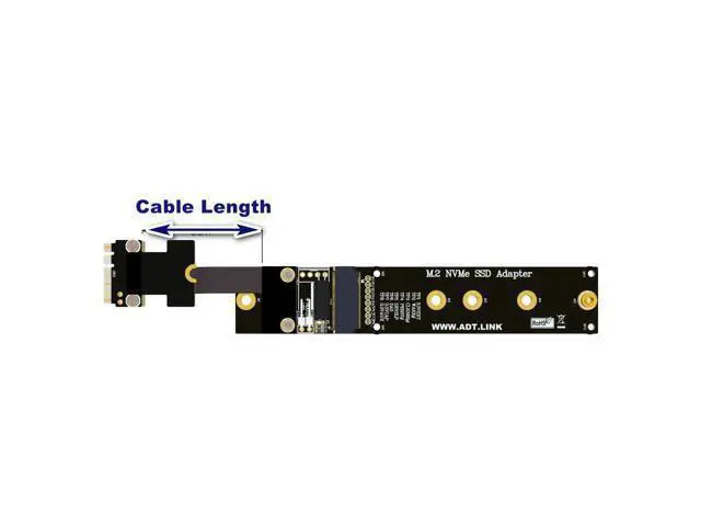 Alt view image 4 of 4 - M.2 Key M NVMe SSD to M.2 Key A.E. WiFi Connector Extension Cable (25cm, R54SF(Gen3))