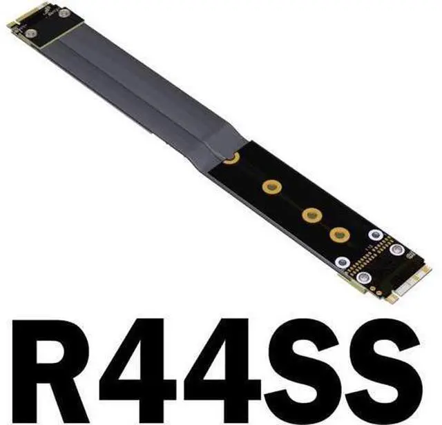 Alt view image 2 of 4 - M.2 NVMe SSD Extension Cable Male to Male M.2 NVMe Key M Extension Cable PCIe3.0 x4 Full Speed (5cm, R44SS(Tx to Tx))