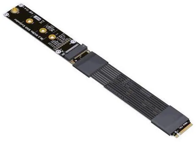 Main image of ADT-Link NGFF M-Key NVME Male to Female Extension PCI Express Cable Gen 5.0 for Mainboard SSD 2230/2242/2260/2280 (K44SF-BK(Gen5), 25cm)