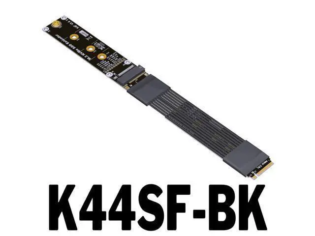 Alt view image 2 of 6 - ADT-Link NGFF M-Key NVME Male to Female Extension PCI Express Cable Gen 5.0 for Mainboard SSD 2230/2242/2260/2280 (K44SF-BK(Gen5), 25cm)
