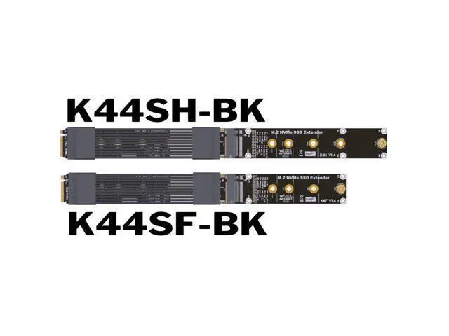 Alt view image 3 of 6 - ADT-Link NGFF M-Key NVME Male to Female Extension PCI Express Cable Gen 5.0 for Mainboard SSD 2230/2242/2260/2280 (K44SF-BK(Gen5), 25cm)