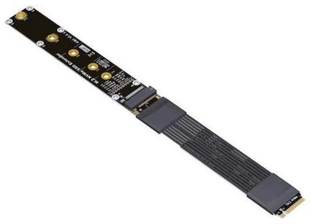 Main image of ADT-Link NGFF M-Key NVME Male to Female Extension PCI Express Cable Gen 5.0 for Mainboard SSD 2230/2242/2260/2280 (K44SH-BK(Gen5), 10cm)