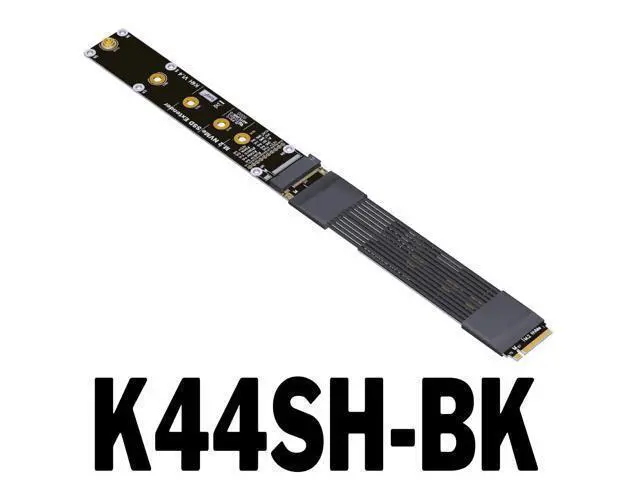 Alt view image 2 of 6 - ADT-Link NGFF M-Key NVME Male to Female Extension PCI Express Cable Gen 5.0 for Mainboard SSD 2230/2242/2260/2280 (K44SH-BK(Gen5), 10cm)