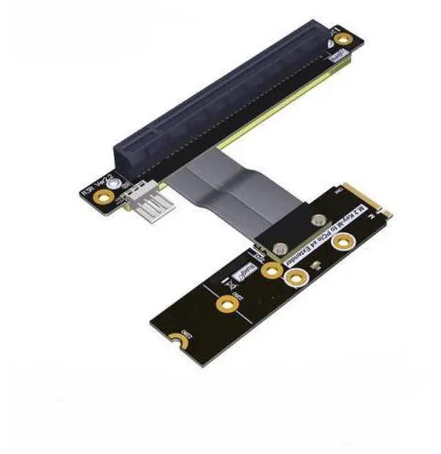 Main image of QJJ M.2 NVMe to PCI Express x16 Extender Adapter Jumper for GPU Graphics Video Cards 90 270 180 Degree (60cm, R43SF)