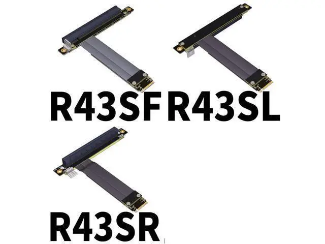Alt view image 2 of 6 - QJJ M.2 NVMe to PCI Express x16 Extender Adapter Jumper for GPU Graphics Video Cards 90 270 180 Degree (60cm, R43SF)