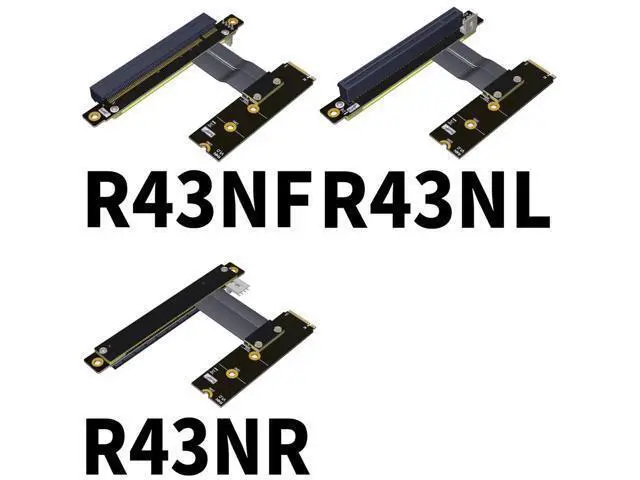 Alt view image 4 of 6 - QJJ M.2 NVMe to PCI Express x16 Extender Adapter Jumper for GPU Graphics Video Cards 90 270 180 Degree (60cm, R43SF)