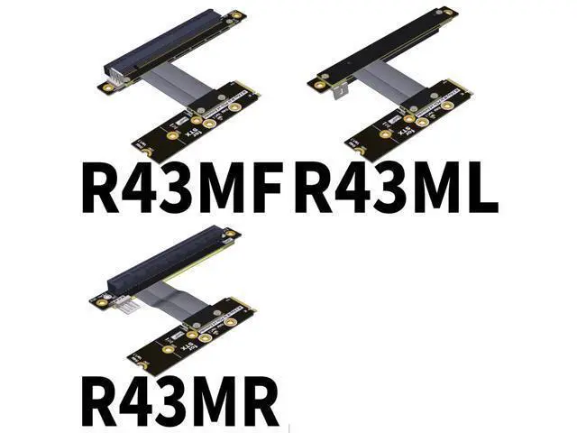 Alt view image 5 of 6 - QJJ M.2 NVMe to PCI Express x16 Extender Adapter Jumper for GPU Graphics Video Cards 90 270 180 Degree (60cm, R43SF)