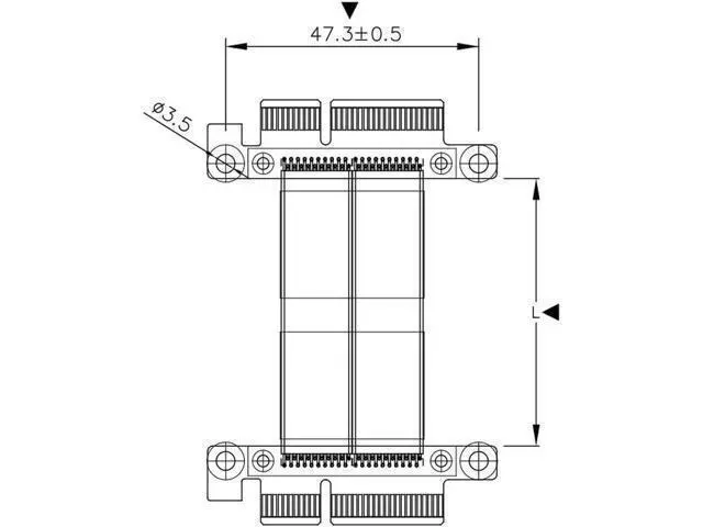 Alt view image 3 of 5 - PCIE X4 Riser Cable PCIe 4.0/3.0 X4 to X4board to Board Male to Male Jumpers Extension Cable PCI Express 4X Riser Card Ribbon Extender (10cm, R22NS(Tx to Rx))
