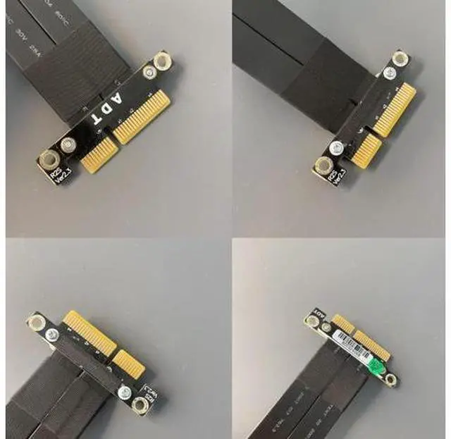 Alt view image 4 of 5 - PCIE X4 Riser Cable PCIe 4.0/3.0 X4 to X4board to Board Male to Male Jumpers Extension Cable PCI Express 4X Riser Card Ribbon Extender (10cm, R22NS(Tx to Rx))