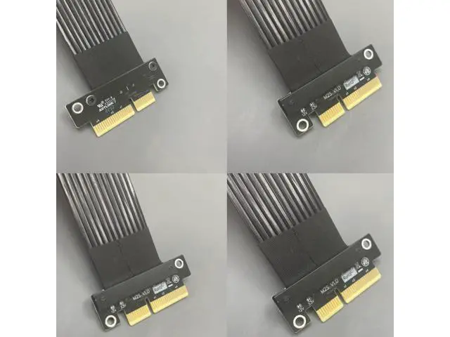 Alt view image 3 of 4 - PCIE X4 Riser Cable PCIe 4.0/3.0 X4 to X4board to Board Male to Male Jumpers Extension Cable PCI Express 4X Riser Card Ribbon Extender (5cm, M22SS(4.0 Tx to Tx))