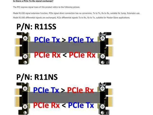 Alt view image 4 of 4 - PCIE X4 Riser Cable PCIe 4.0/3.0 X4 to X4board to Board Male to Male Jumpers Extension Cable PCI Express 4X Riser Card Ribbon Extender (5cm, M22SS(4.0 Tx to Tx))