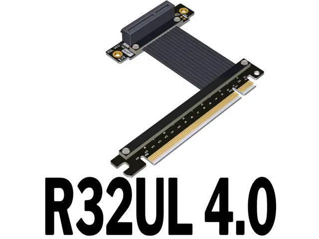 Alt view image 2 of 3 - PCI Express 4.0 x16 to x4 Extension Cable 90 180 Degree (40cm, R32UL 4.0)