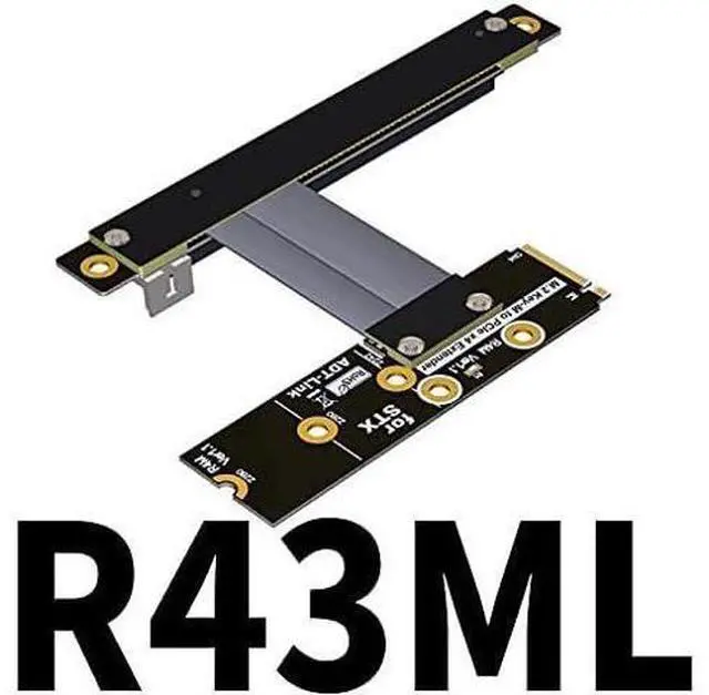 Alt view image 2 of 6 - ADT-Link M.2 NVMe to PCI-Express x16 Cable M2 NGFF NVMe Converter to PCIE X16 Graphics Card Built-in Adapter M.2 Mkey Extension Card Pci-e 16x Flexible Flat Cable (50cm, R43ML)
