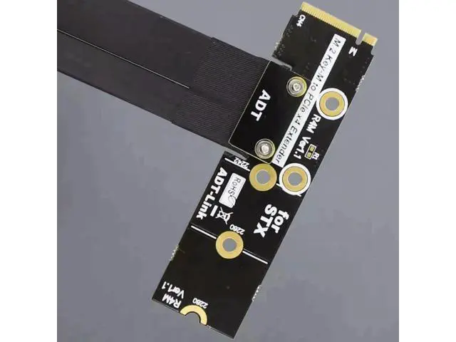 Alt view image 7 of 7 - M.2 NVMe to PCI-Express x16 Cable M2 NGFF NVMe Converter to PCIE X16 Graphics Card Built-in Adapter M.2 Mkey Extension Card Pci-e 16x Flexible Flat Cable (30cm, R43ML)