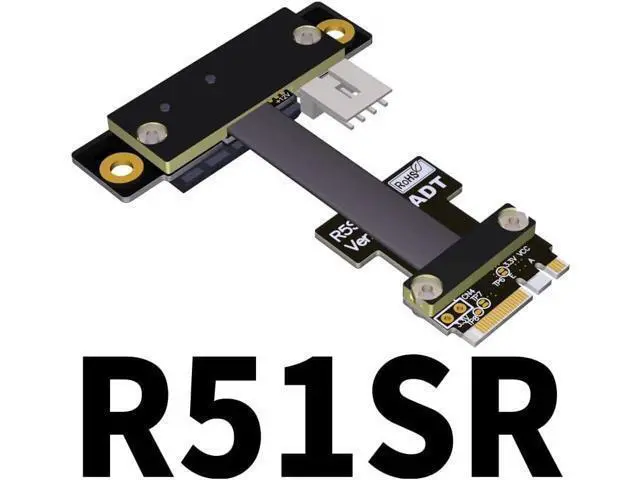 Alt view image 2 of 5 - M.2 Key A.E. to PCIe x1 Extension Cable for PCIe x1 Audio Card, Wireless LAN Card to M.2 A.E Extender (50cm, R51SR)