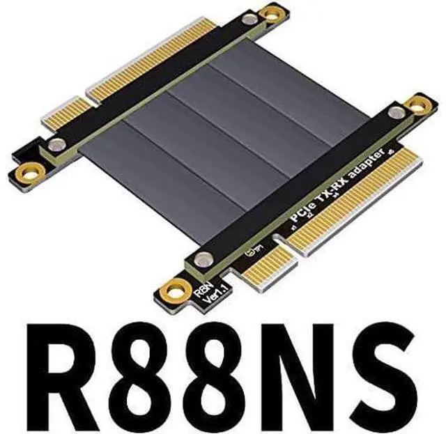 Alt view image 2 of 3 - PCI-Express 4.0/3.0 8X to pcie x8 Jumpers Riser Extension Cable Graphics Cards Male-Male Female-Female pcie Riser Cable (30cm, R88NS(3.0 Tx to Rx))
