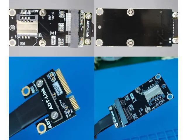 Alt view image 3 of 4 - ADT-Link Mini-PCI-E (minicard) Extension Cables for MPCIe (mini PCI-E) Extension (20cm, R66SF)