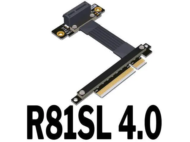 Alt view image 2 of 3 - PCI Express 4.0 x8 to x1 Extension Cable 90 180 Degree (50cm, R81SL 4.0)
