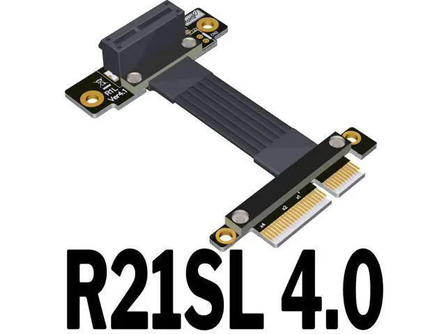 Alt view image 2 of 3 - PCI Express 4.0 x4 to x1 Extension Cable 90 180 Degree (60cm, R21SF 4.0)