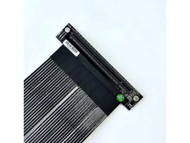 Alt view image 4 of 6 - PCIe 4.0 x16 Flexible High Speed Riser Cable Compatible with 4090 4080 4070 3090 and Pcie 3.0 System EMI Shielded (M33JM-SL(Right Angle), 25cm)