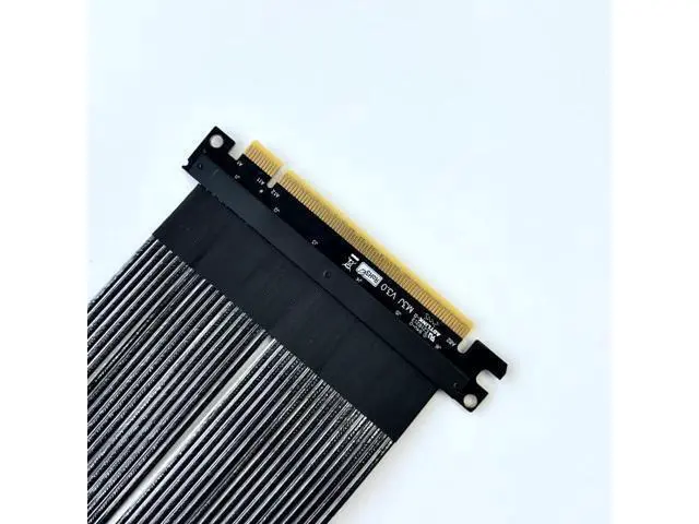 Alt view image 3 of 4 - PCIe 4.0 x16 Flexible High Speed Riser Cable Compatible with 4090 4080 4070 3090 and Pcie 3.0 System EMI Shielded (M33JP-SR(Reverse Angle), 20cm)