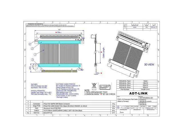 Alt view image 6 of 6 - PCIe 4.0 x16 Flexible High Speed Riser Cable Compatible with 4090 4080 4070 3090 and Pcie 3.0 System EMI Shielded (M33JM-SL(Right Angle), 25cm)
