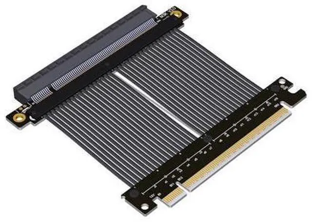 Main image of PCIe 4.0 x16 Flexible High Speed Riser Cable Compatible with 4090 4080 4070 3090 and Pcie 3.0 System EMI Shielded (M33JK-SF(Straight), 20cm)