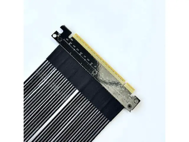 Alt view image 4 of 4 - PCIe 4.0 x16 Flexible High Speed Riser Cable Compatible with 4090 4080 4070 3090 and Pcie 3.0 System EMI Shielded (M33JP-SR(Reverse Angle), 20cm)