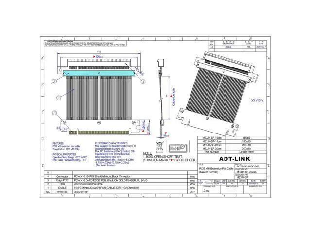 Alt view image 5 of 5 - PCIe 4.0 x16 Flexible High Speed Riser Cable Compatible with 4090 4080 4070 3090 and Pcie 3.0 System EMI Shielded (M33JK-SF(Straight), 20cm)