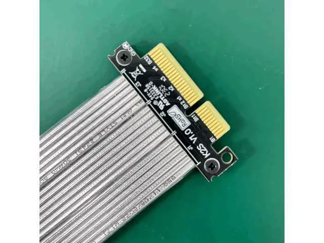 Alt view image 5 of 6 - PCIe 4.0/3.0 x4 to PCIE x16 Graphics Card Riser Adapter 16x PCI-e PCI-Express Cable 90 180 Degree (20cm, K23SL(gen 4))