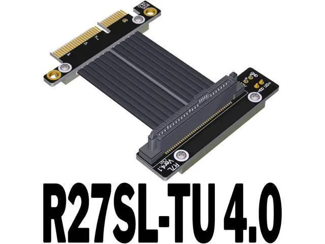 Alt view image 2 of 3 - ADT-Link PCI Express 3.0/4.0 x4 to U.2 (SFF-8639) Splint Vertical Extension Cable SSD U2 PCIe 4X Riser Card Line (50cm, R27SL-TU 4.0)