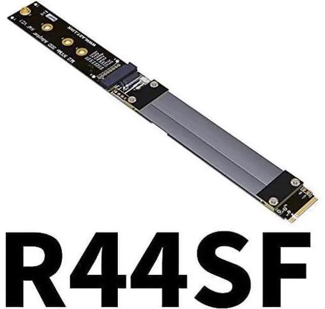 Alt view image 2 of 4 - ADT-Link M.2 NVMe SSD Extension Cable Extender PCIe3.0 x4 Full Speed NVMe M-Key STX Extender Turning 90 Degrees Right Angled (50cm, R44SF)