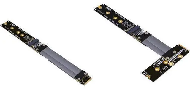 Main image of ADT-Link M.2 NVMe SSD Extension Cable Extender PCIe3.0 x4 Full Speed NVMe M-Key STX Extender Turning 90 Degrees Right Angled (50cm, R44NF)