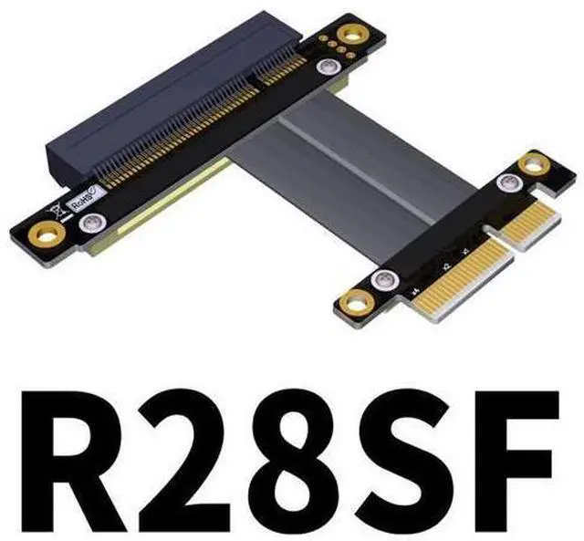 Main image of QJJ PCIe x4 to x8 Extender Adapter Jumper for Capture Card, RAID SSD, gigabit LAN, USB Cards. (60cm, R28SF)