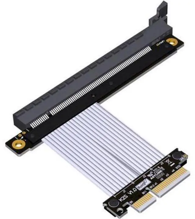 Main image of PCIe 4.0/3.0 x4 to PCIE x16 Graphics Card Riser Adapter 16x PCI-e PCI-Express Cable 90 180 Degree (30cm, K23SF(gen 4))