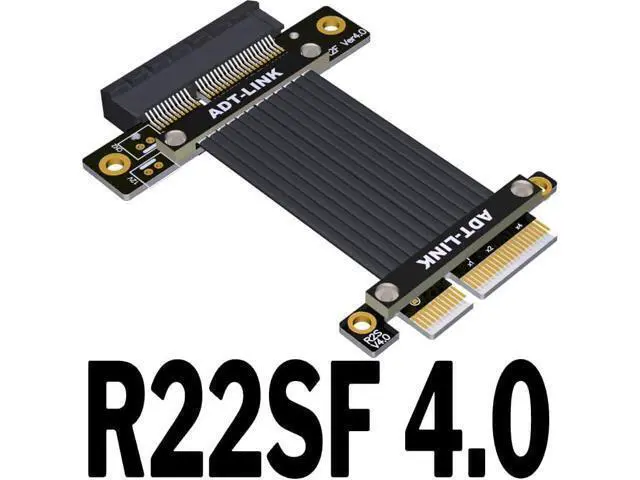 Alt view image 2 of 4 - PCI Express 4.0 x4 Extension Riser Cable 90 180 Degree (40cm, R22SF 4.0)