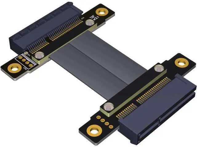 Main image of ADT-Link PCIE X4 Riser Cable PCIe 4.0/3.0 X4 to X4board to Board Male to Male Jumpers Extension Cable PCI Express 4X Riser Card Ribbon Extender (50cm, R22FF(Tx to Tx))