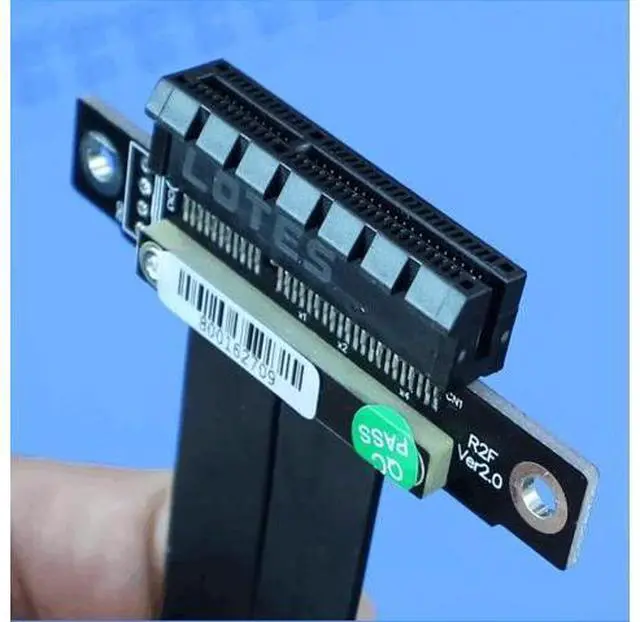 Alt view image 4 of 5 - ADT-Link PCIE X4 Riser Cable PCIe 4.0/3.0 X4 to X4board to Board Male to Male Jumpers Extension Cable PCI Express 4X Riser Card Ribbon Extender (50cm, R22FF(Tx to Tx))