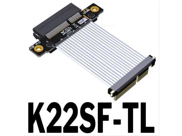 Alt view image 2 of 2 - ADT-Link PCI Express 4.0 x4 to x4 Extension Riser Cable Adapter Full Speed with Metal Shield (K22SF-TL, 30cm)