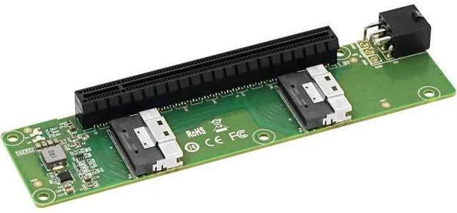 Main image of Dual-Port Slimsas(SFF-8654 8I) to PCIe x16 Converter
