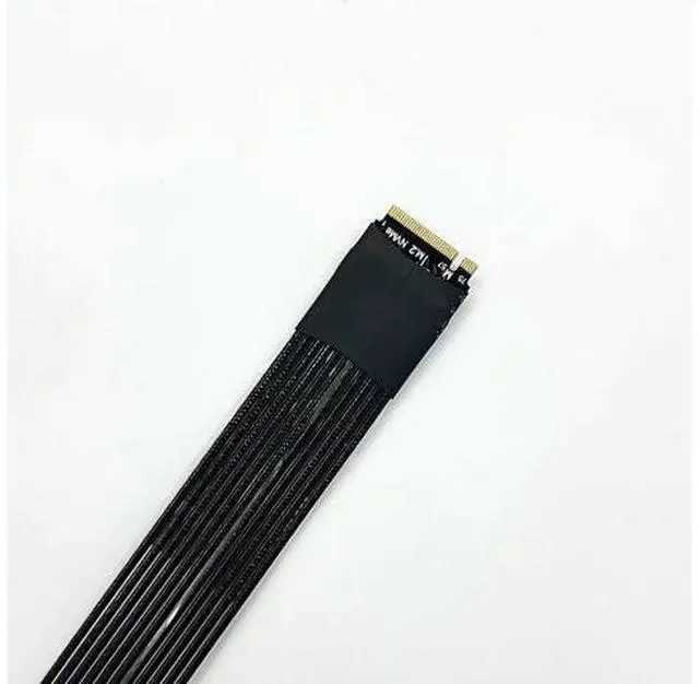 Alt view image 3 of 6 - Pcie 5.0 M.2 NVMe to PCI Express x4 Extender Adapter Cable with Metal Shield for PCIe x4 SSD RAID, LAN, Capture Cards to M.2(Ultra SSD, M-Key) Extension (K42DT-BK, 10cm)